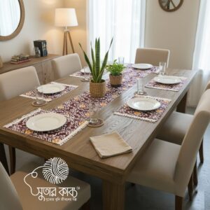 Sutar Kabbo Hand-Loomed Aesthetic Table Runner