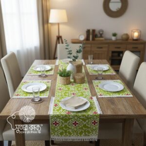 Artisan Woven 100% Cotton - Traditional Geometric, Stripe & Floral Designs for Modern Dining Decor