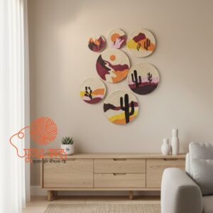 Sutar Kabbo Hand-Printed Jute Wall Decor