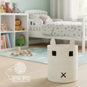 Handmade Jute Rope Kids Storage Basket