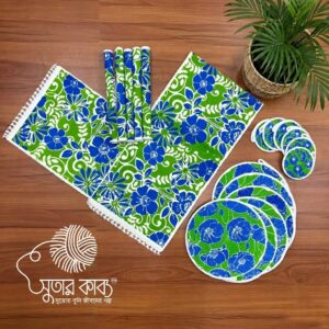 Royal Blue Garden Handmade Table Runner Set